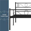 3ft Single Metal Bed Frame Iron Platform Bed w/ Headboard Slatted Support Black