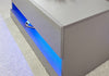 GALICIA COFFEE TABLE TEA W/ SPACIOUS SHELF STORAGE HIGH GLOSS TOP WITH LED GREY