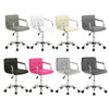 Cushioned Computer Office Desk Chair Chrome Legs Lift Swivel Small Adjustable