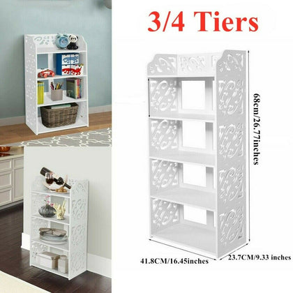 3/4 Tiers Shoe Rack Storage Shelf Display Stand Organiser Unit Cabinet White UK