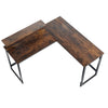 L-Shaped Corner Computer Desk Industrial Home Office Study Workstation PC Table