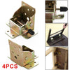 4Pcs Iron Folding Table Chair Leg Brackets Hinges Self Lock 75x60x55mm set