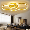 Modern Round 3/5 Ring LED Ceiling Light Pendant Lamp Chandelier Lights Bedroom