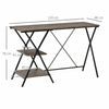Industrial Computer Desk Office Shelves Bookshelf Storage Vintage Writing Table