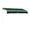 2.5/3/3.5/4m Retractable Awning Manual Striped Shade Garden Canopy Patio Shelter