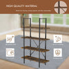 Industrial Bookcase Rustic Shelf Unit Metal Storage Display Cabinet Wood Shelves