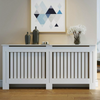White Radiator Cover Cabinet Small Large Modern MDF Slat Wood Grill Furniture
