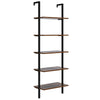 Ladder Bookcase 5-Tier Bookshelf Leaning Shelf Wall Shelves Display Stand