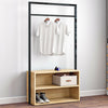 Coat Rack Open Wardrobe 4 Shelves Furniture Storage Cupboard Clothes Rail UK~