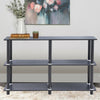 3 Tier Metal Wood Shelf Storage Shelving Unit Bookcase Corner Rack Display Stand