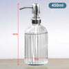 450ml Lotion Liquid Soap Dispenser Bathroom Kitchen Sink Accessory Glass Vintage