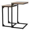 Seville Modern Wooden Metal Frame Side End Table Nesting Coffee Living Bedroom