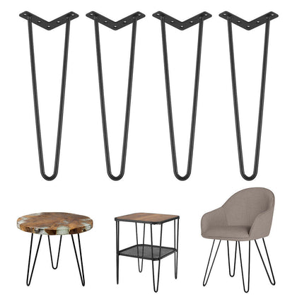 4X Hairpin Table Legs 8 inch Heavy Duty Desk Legs for DIY Handcrafts Furniture