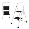 Folding 2 Step Ladder Non Slip Tread Safety Steel Small Stool Ladders Kitchen