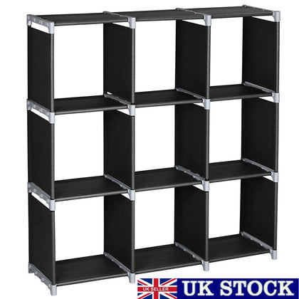 9 Cube Shelving Unit Stand Organizer Display Storage Wooden Shelf Home Office