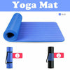 61x 185cm Yoga Mat 15mm Thick Gym Exercise Fitness Pilates Workout Mat Non Slip