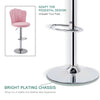 2 Pcs Bar Stools Velvet Breakfast Bar Chairs Swivel Gas Lift Kitchen Dining Room