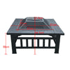 Large 81cm Outdoor Firepit BBQ Barbecue Grill Mesh Brazier Garden Stove Heater
