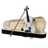 4/4 Full Size Acoustic Violin Set with Case Bow Rosin Bridge White
