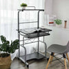 Computer Desk Trolley w/ Keyboard Tray Home Office Study PC Table Printer Shelf#