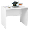 White Gloss Compact PC Computer Desk Home Office Study Workstation Laptop Table