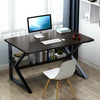 Black Home Office Computer Desk with Shelves Desktop PC Table Study Workstation