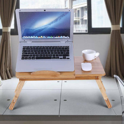 Portable Folding Tray Desk Computer Table Sofa Notebook Breakfast Bed Stand Wood
