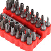 33PC SECURITY BIT SCREWDRIVER TOOL HOLDER TORX STAR HEX 60MM SPANNER SCREWS SET