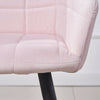 2x Dining Chairs Set Velvet/Faux Leather Upholstered Metal Legs Chair Armchair