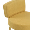 Dressing Table Stool Linen/Faux Fur Makeup Vanity Seat Chair Metal Legs Pouffe