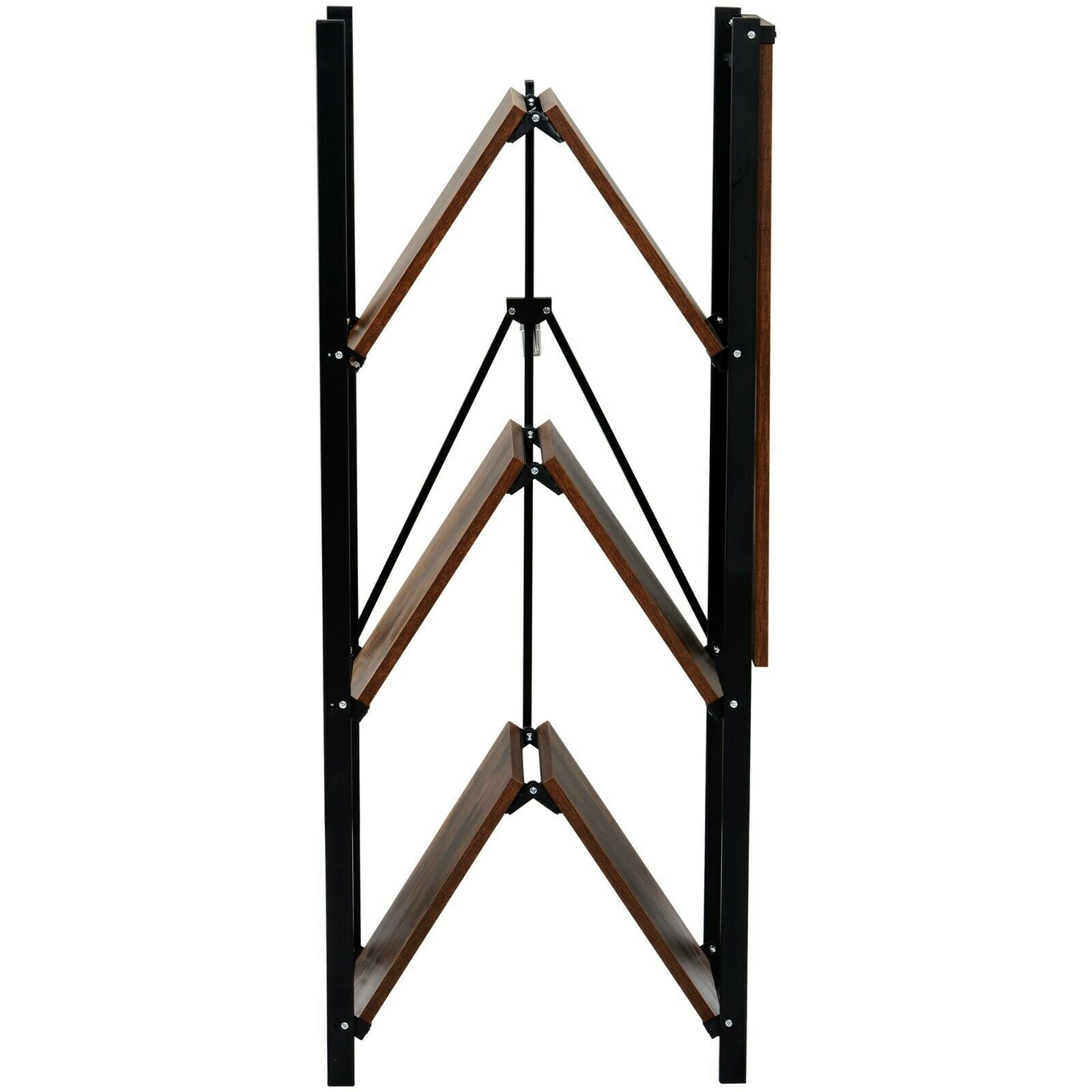 4-Tier Foldable Bookcase Ladder Shelf Bookshelf Plant and Flower Stand Storage