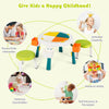 5 in 1 Kids Table and Chair Set Toddler Activity Center Build Blocks Table