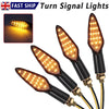 4X Motorcycle Mini Turn Signal Lights Amber Indicator Lamp M10 Universal 12V