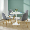 4 Designer Style Dinner/Dining Chairs Set Modern Kitchen Seat Pair Metal Legs UK