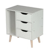 Bedside Table cabinets Luxury White 3 Drawers Bedroom Premium Quality Table UK