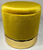 Round Ottoman Storage Pouffe Stool Soft Velvet Footstool Dressing Vanity Chair
