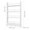 Kids Bookshelf Wooden Children's Bookcase White Book Display Stand Shelving Unit