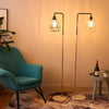 Tall Floor Standing Lamp Reading Room Table Lamps w/ Retro Lampshade+Marble Base