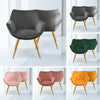 2pcs Accent Backrest Dining Chairs Padded Armchair Tub Lounge Chair Metal Legs