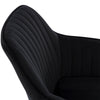 1x Kitchen Dining Chair Living Room Corner Chair with Velvet Steel Legs