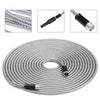 25-100ft Stainless Steel Garden Hose Flexible, Car Wash Water Pipe W/ Nozzle UK