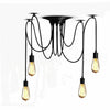 Vintage Ceiling lights chandelier black industrial pendant lamp shades spider UK