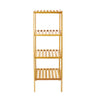 4 Tier Wooden Bamboo Bathroom Kitchen CD/DVD Book Shelf Storage Rack Unit Corner