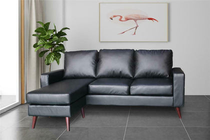 CORNER SOFA SUITES SETTEE GRAY CHARCOAL LEATHER FABRIC 3 SEATER ARMCHAIR CHEAP