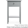 Bedside Table Pair Bedroom Cabinet Nightstand With Drawer & Shelf Christow