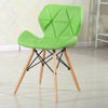 Eiffel Dining Chairs - Wooden Legs - Faux Leather - Padded Seat Home Office Shop