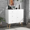 Industrial Kitchen Storage Buffet Cabinet Sideboard with 3 Drawers & Door Wooden