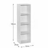 Cube Bookcase 4 Tier Shelf Display Wood Furniture Storage Unit White