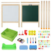 Children Two Sided Easel BlackBoard Magnetic WhiteBoard with Storage Tray & Kits