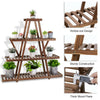 102cm Tall Sturdy Wood Plant Stand Multiple Plant Shelf Step-in Flower Rack Unit